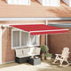 Ombrellone pieghevole Vidaxx rosso 350 x 250 cm tessuto e acciaio