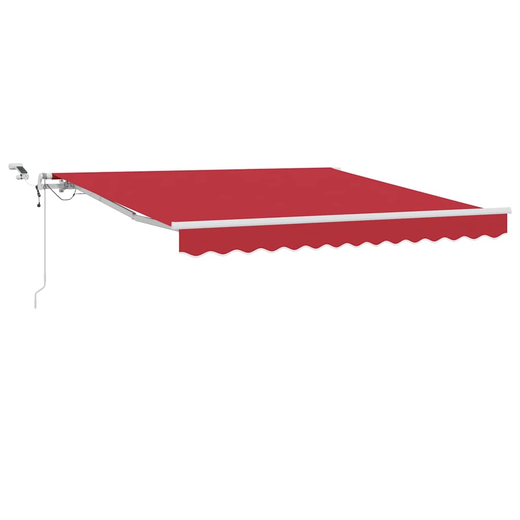 Ombrellone pieghevole Vidaxx rosso 350 x 250 cm poliestere e metallo