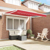Vidaxl inklapbaar zonnescherm rood 350 x 250 cm polyester en aluminium