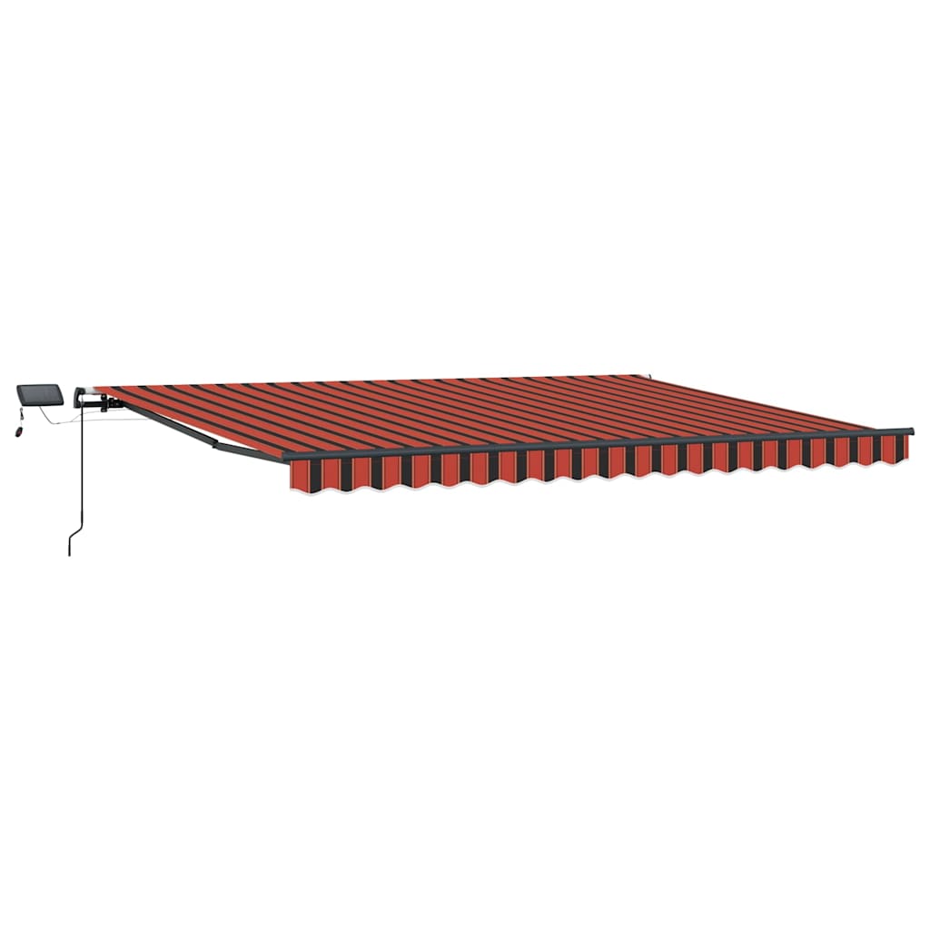 Ombrellone pieghevole Vidaxx tessuto arancione e marrone 400×300 cm