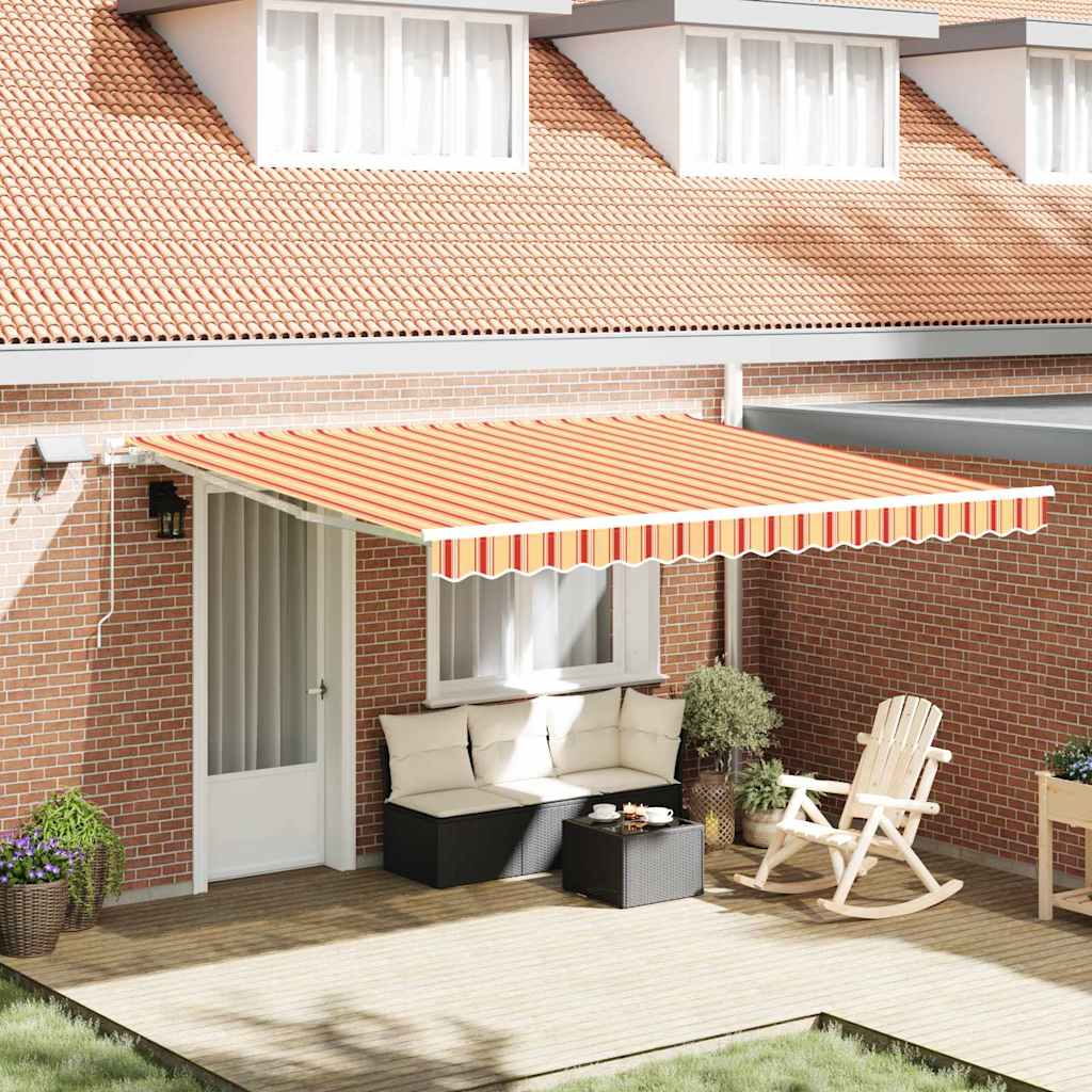 Tenda pieghevole Vidaxx con telo giallo e arancione 400×300 cm