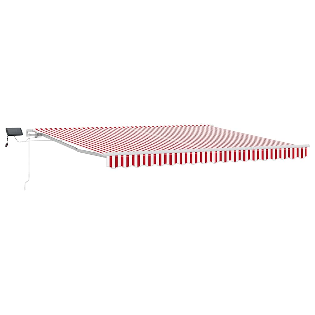 Toldo plegable vidaxx con tela roja y blanca 400×300 cm