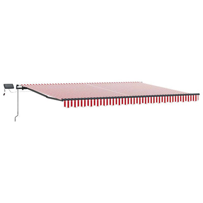 Ombrellone pieghevole Vidaxx tessuto rosso e bianco 400×300 cm