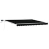 Toldo plegable vidaxx negro 400×300 cm tela y acero