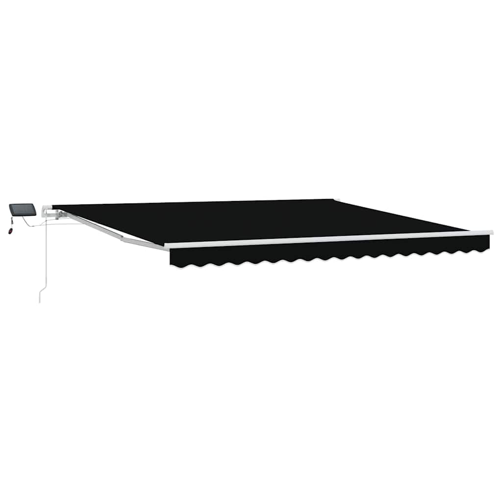 Tenda da sole pieghevole Vidaxx nera 400 × 300 cm tessuto e acciaio