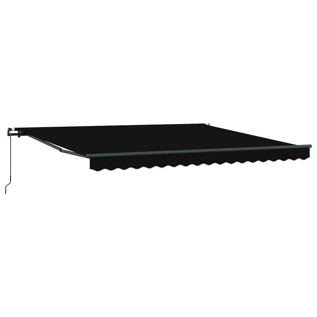 Vidaxl inklapbaar zonnescherm zwart 400 × 300 cm polyester en staal