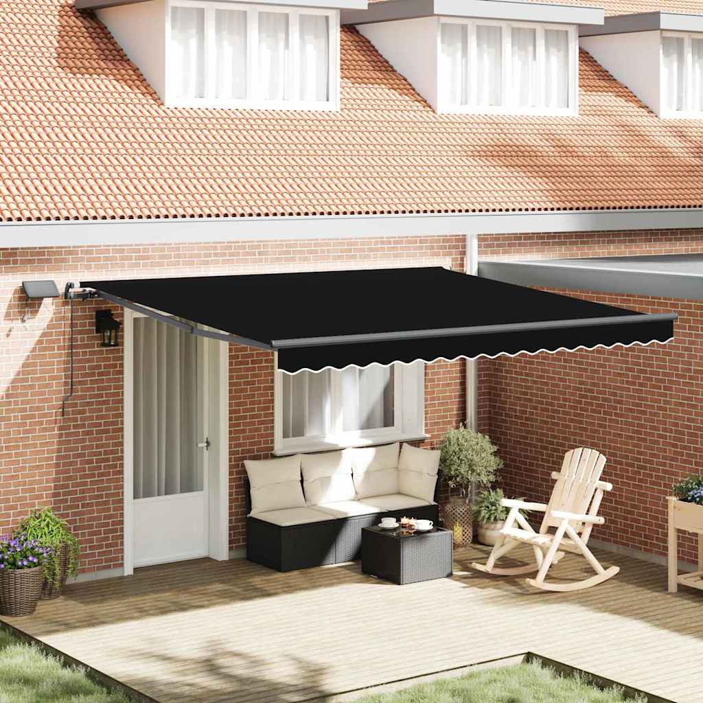 Ombrellone pieghevole Vidaxx tessuto nero 400×300 cm