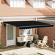 Tenda da sole pieghevole Vidaxx nera 400 × 300 cm tessuto e alluminio