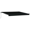 Tenda da sole pieghevole Vidaxx nera 400 × 300 cm tessuto e alluminio