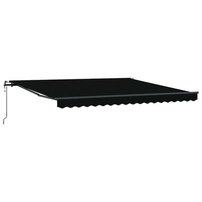 Vidaxl inklapbaar zonnescherm zwart 400 × 300 cm stof en aluminium