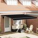 Vidaxl inklapbaar zonnescherm zwart 400 × 300 cm polyester en metaal
