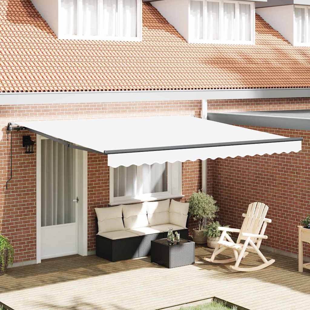 Toldo plegable vidaxx blanco 400×300 cm tela y aluminio