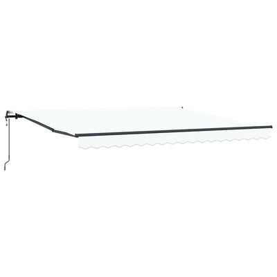 Vidaxl inklapbaar zonnescherm wit 400 × 300 cm stof en aluminium