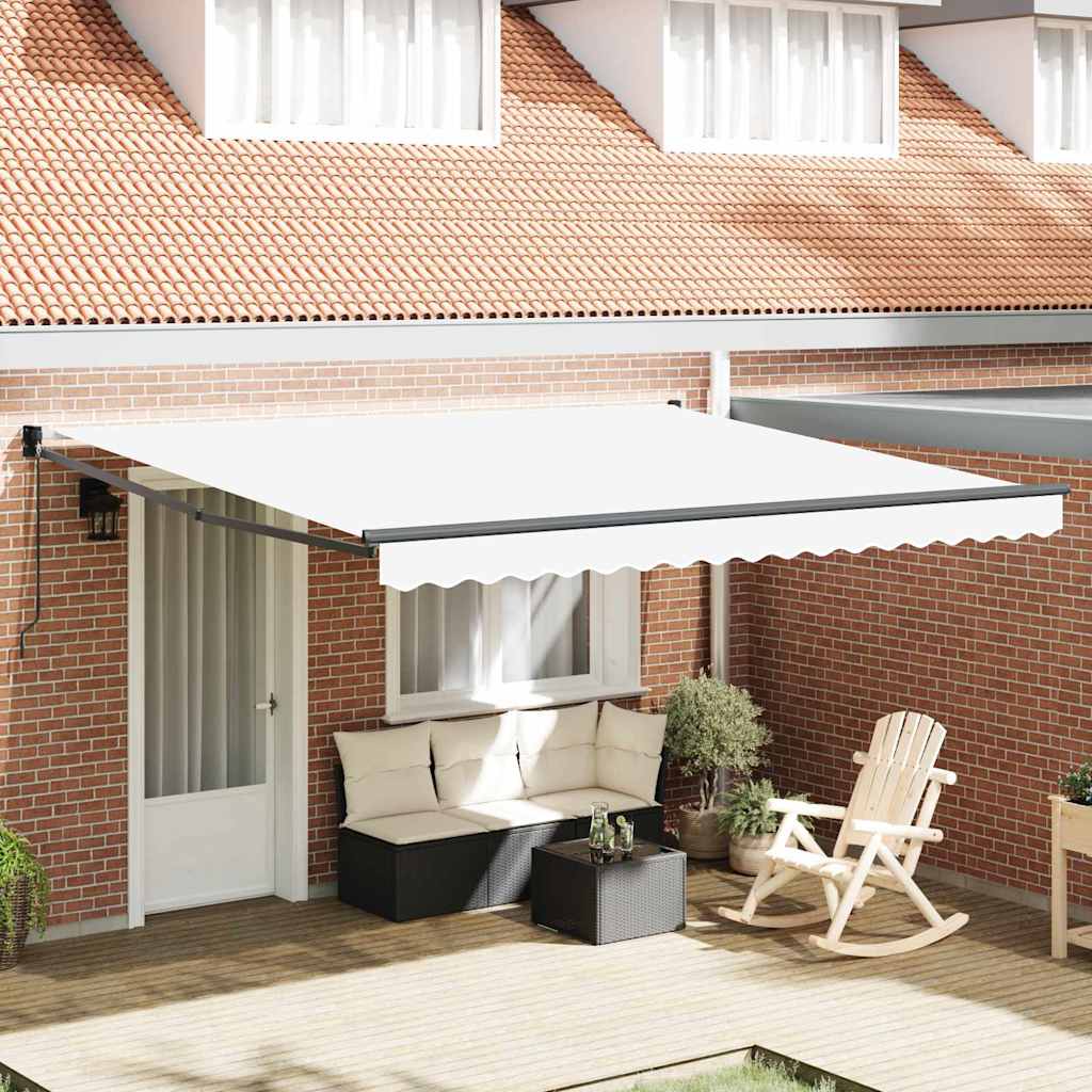 Ombrellone pieghevole Vidaxx bianco 400×300 cm poliestere e alluminio