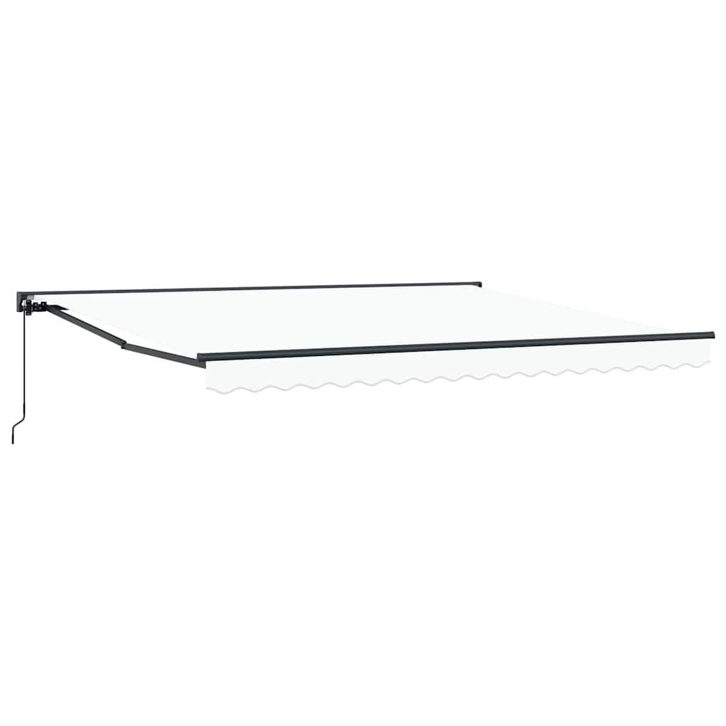 Vidaxl inklapbaar zonnescherm wit 400 × 300 cm polyester en metaal