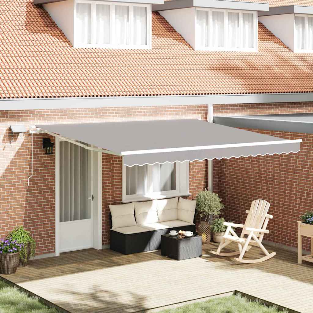 Ombrellone pieghevole Vidaxx grigio chiaro 400×300 cm tessuto e acciaio