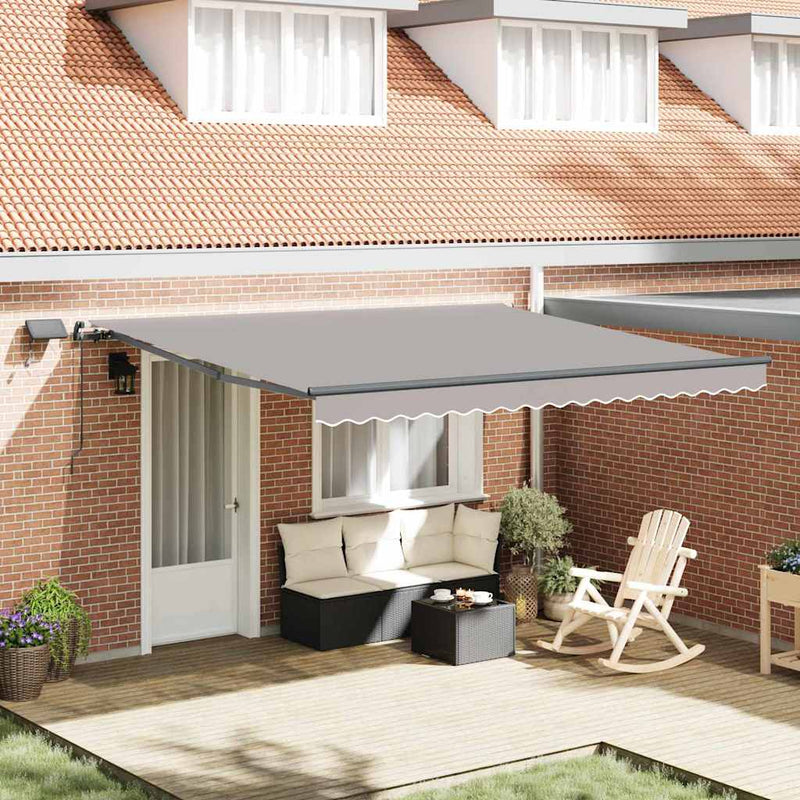 Ombrellone pieghevole Vidaxx tessuto grigio chiaro 400×300 cm