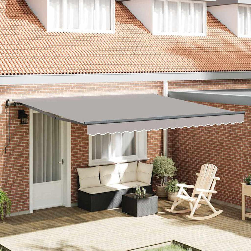 Tenda da sole pieghevole Vidaxx grigio chiaro 400 × 300 cm