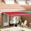 Ombrellone pieghevole Vidaxx rosso 400×300 cm poliestere e alluminio
