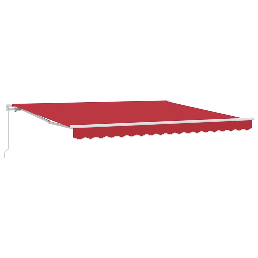 Vidaxl inklapbaar zonnescherm rood 400 × 300 cm polyester en aluminium