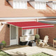 Ombrellone pieghevole Vidaxx rosso 400×300 cm tessuto e acciaio