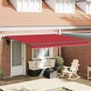 Ombrellone pieghevole Vidaxx rosso 400×300 cm poliestere e acciaio