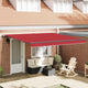Vidaxl inklapbaar zonnescherm rood 400 × 300 cm polyester en staal