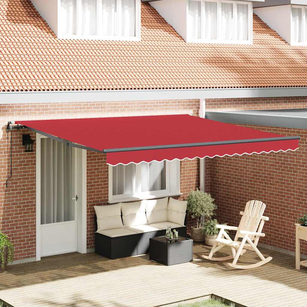 Ombrellone pieghevole Vidaxx rosso 400×300 cm tessuto e alluminio