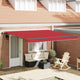 Ombrellone pieghevole Vidaxx rosso 400×300 cm tessuto e alluminio
