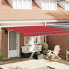 Vidaxx Sombrilla plegable rojo 400×300 cm poliéster y metal