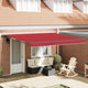 Vidaxl inklapbaar zonnescherm rood 400 × 300 cm polyester en metaal
