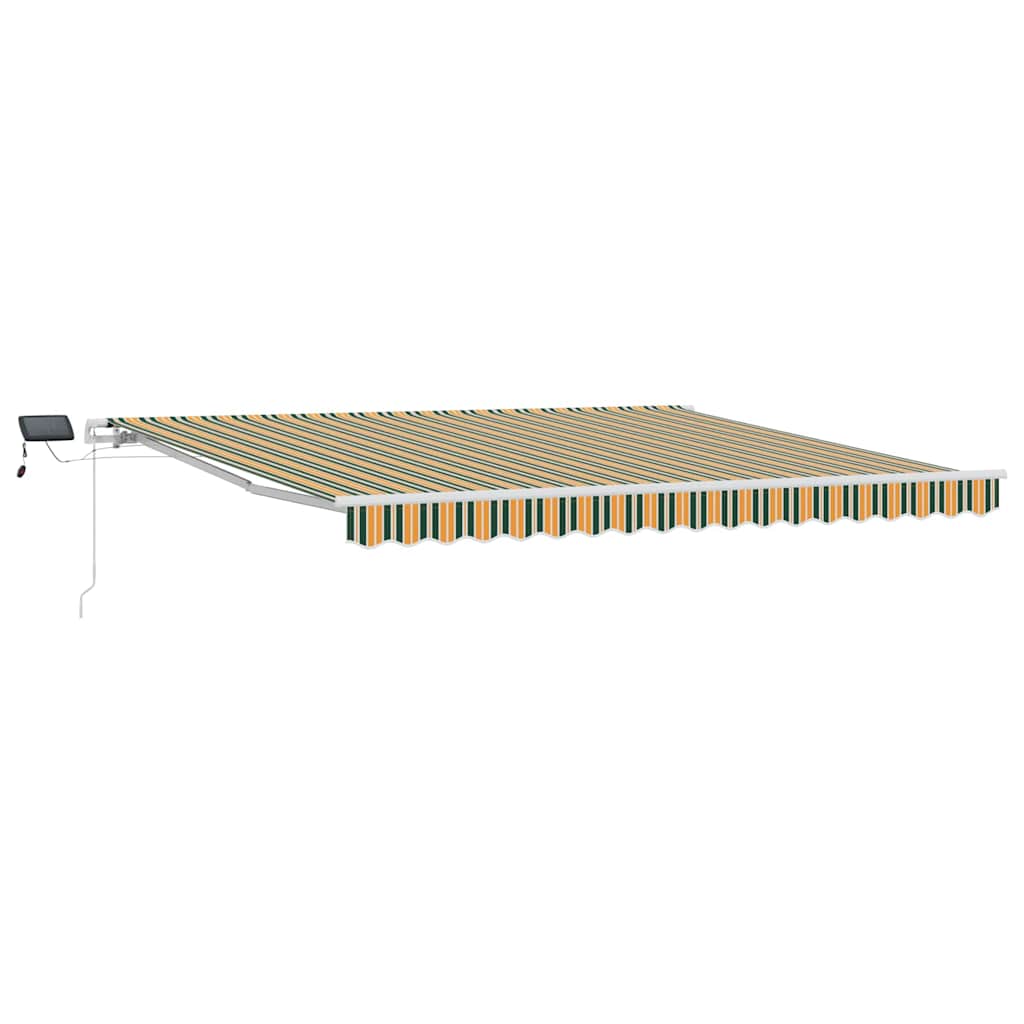 Ombrellone pieghevole Vidaxx verde e giallo 400×300 cm in tessuto e acciaio