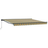 Ombrellone pieghevole Vidaxx verde e giallo 400×300 cm