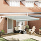Vidaxx folding sunshade green and white 400 × 300 cm fabric and steel