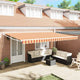 Vidaxl markies geel en oranje 500 x 300 x 165 cm polyester en metaal
