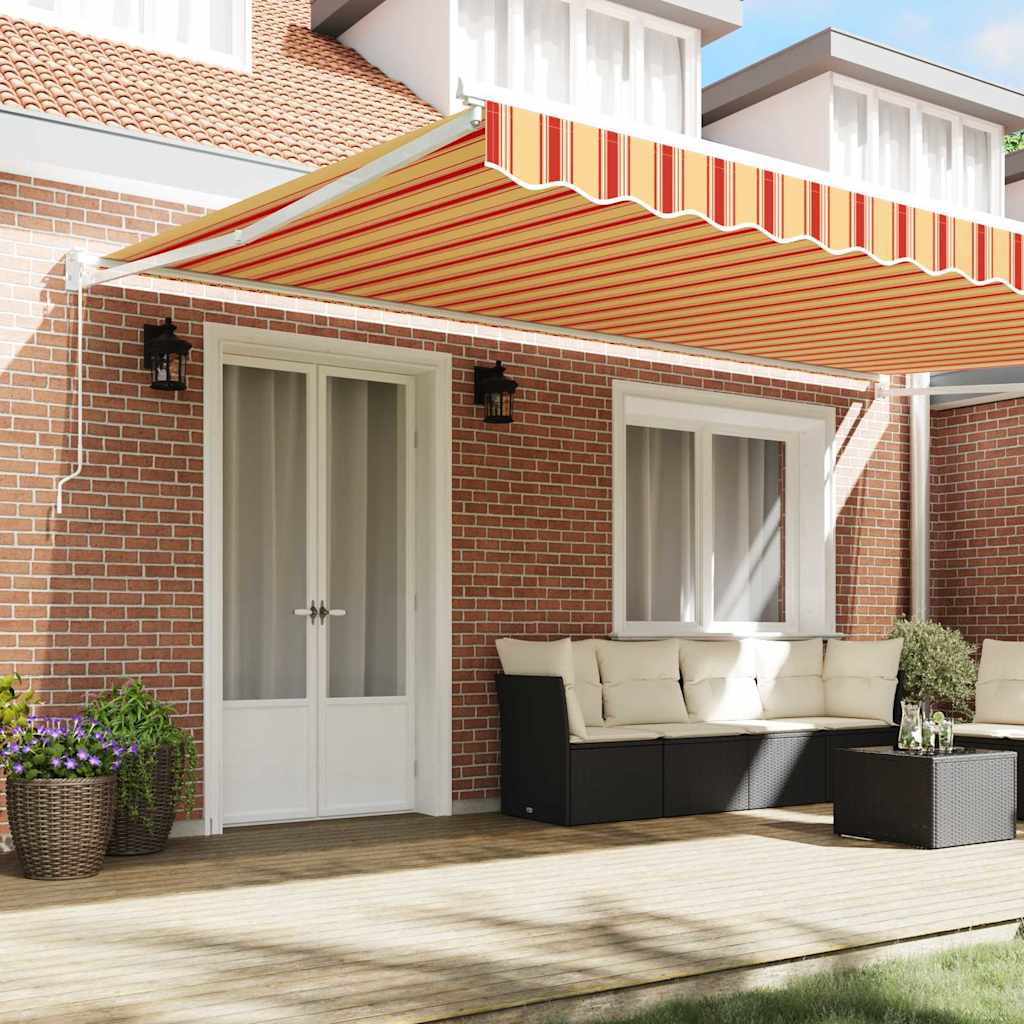 Vidaxl markies geel en oranje 500 x 300 x 165 cm polyester en metaal