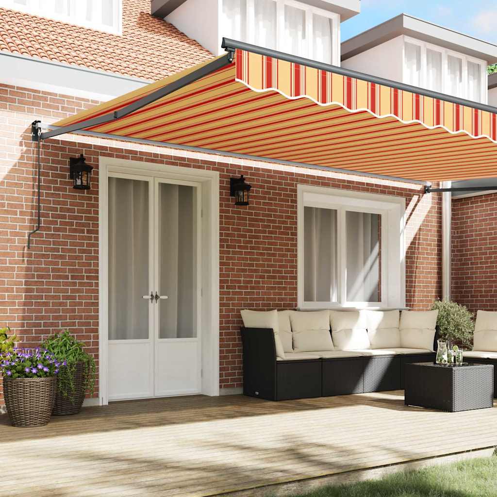 Vidaxl markies geel en oranje 500 x 300 x 165 cm polyester en metaal