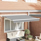 Vidaxl zijde frame wit 3,5 x 2 m poedercoating staal