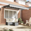 Cornice Vidaxxl in seta antracite 3 x 2 m in metallo