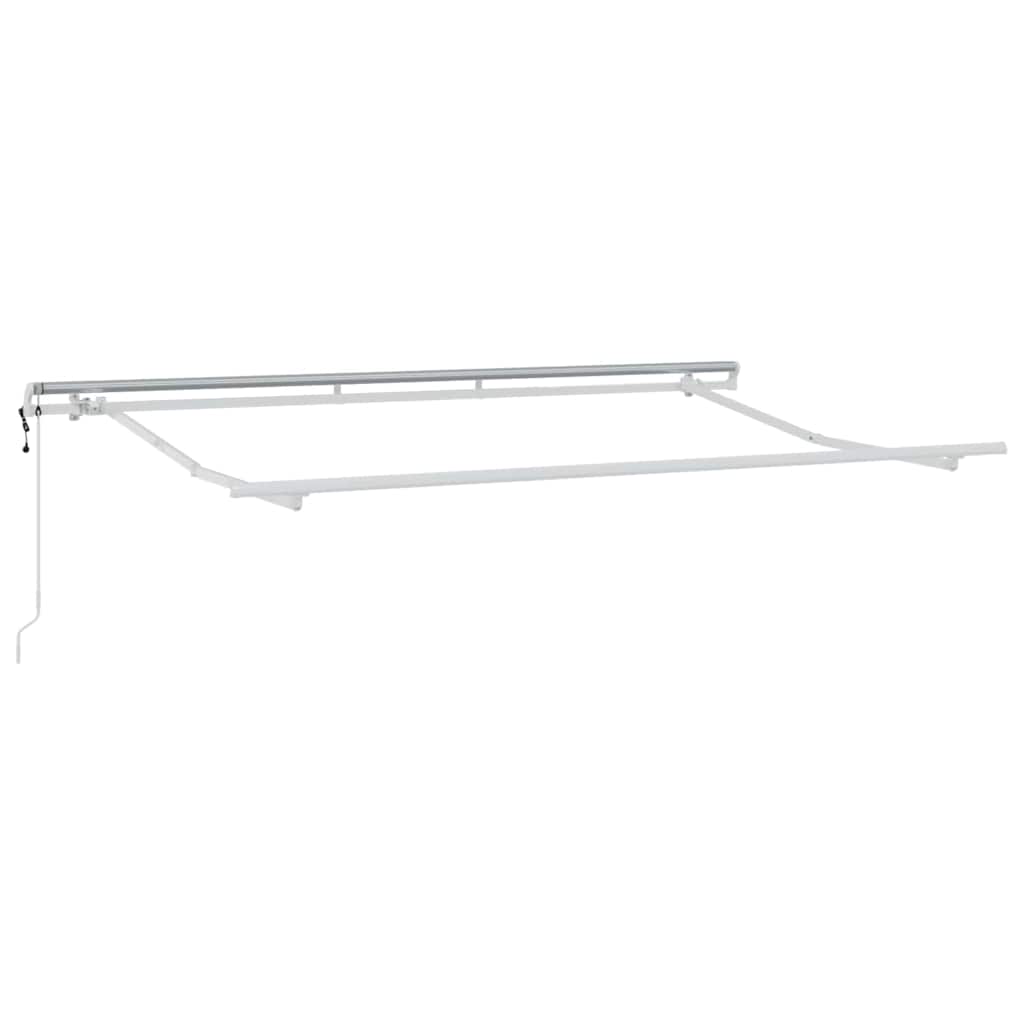 Cornice Vidaxxl in seta bianca 3,5 x 2 m in metallo