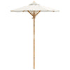 Vidaxl tuinparasol crème wit ø 270 x 260 cm bamboe