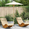 VidaXL sombrilla de jardín blanco crema ø 270 x 260 cm bambú