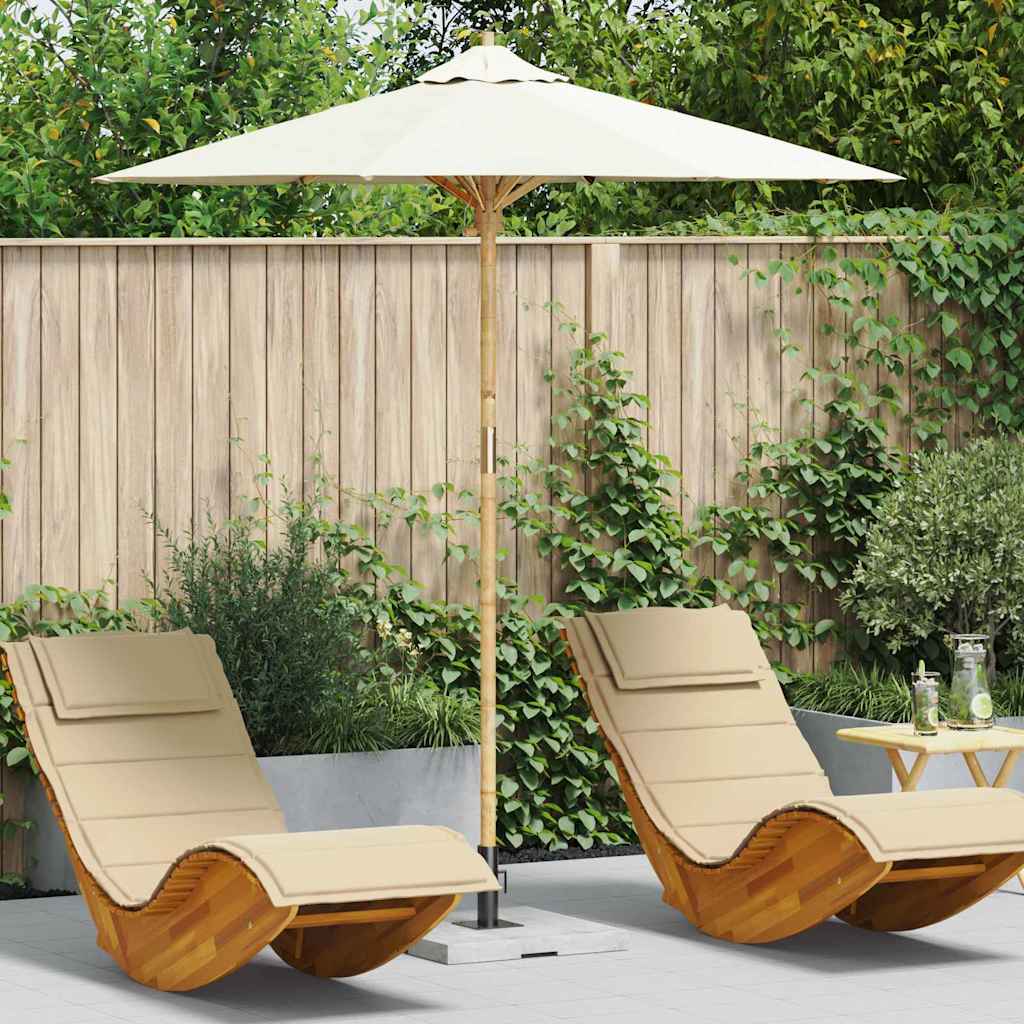 Ombrellone da giardino VidaXL bianco crema ø 270 x 260 cm bambù
