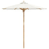 VidaXL sombrilla de jardín blanco crema ø 270 x 260 cm bambú
