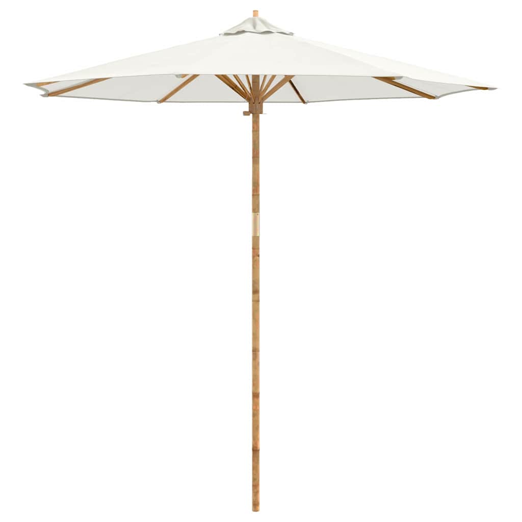 Ombrellone da giardino VidaXL bianco crema ø 270 x 260 cm bambù