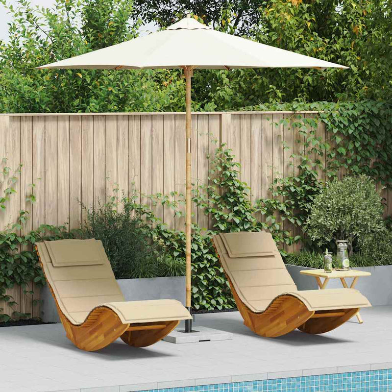 Ombrellone da giardino VidaXL bianco crema ø 270 x 260 cm bambù