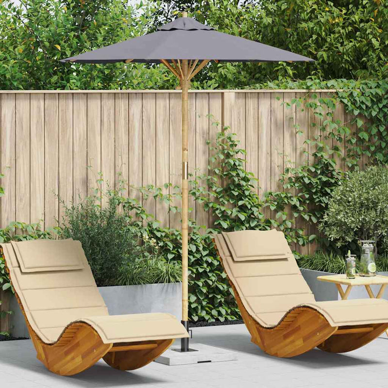 Ombrellone da giardino Vidaxxl grigio scuro ø 270 x 260 cm bambù