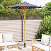 Ombrellone da giardino Vidaxxl grigio scuro ø 270 x 260 cm bambù