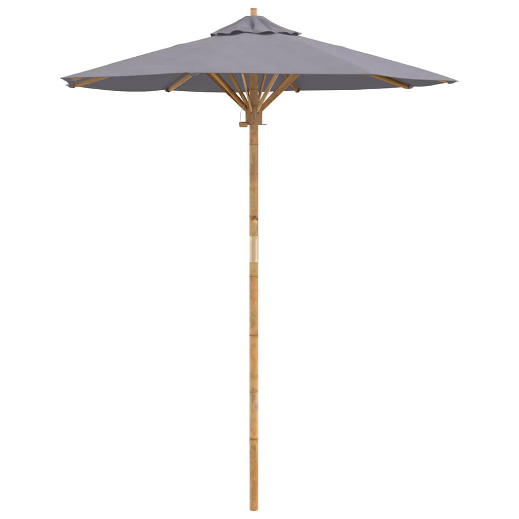 Ombrellone da giardino Vidaxxl grigio scuro ø 270 x 260 cm bambù