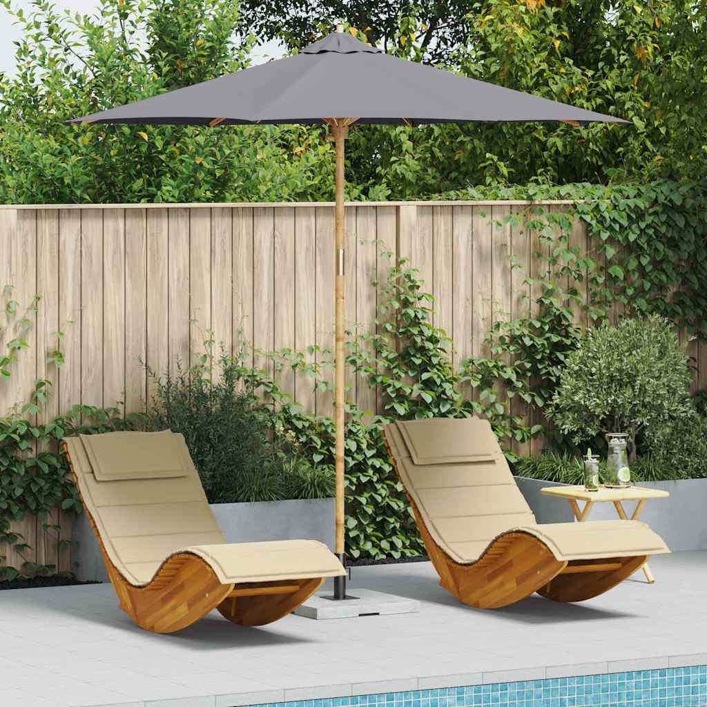 Vidaxl tuinparasol donkergrijs ø 270 x 260 cm bamboe